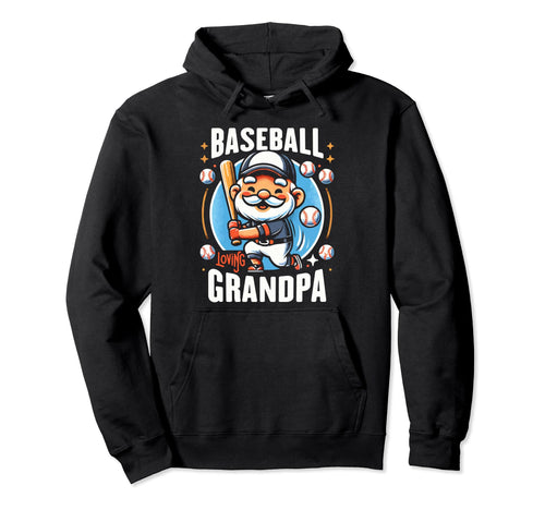 Baseball Grandpa Grandfather Gramps Hoodie - Unique Graphic Unisex - T-Shirt, Sweatshirt, Hoodie