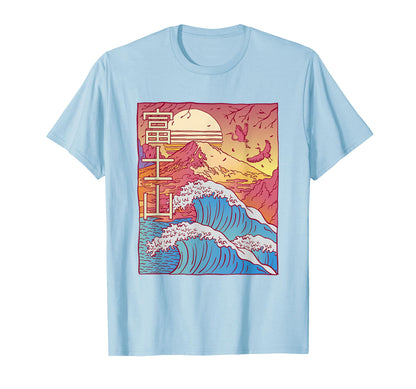Japanese Mountain Wave Vaporwave T-Shirt - Casual Everyday Wear for Adults - T-Shirt, Sweatshirt, Hoodie