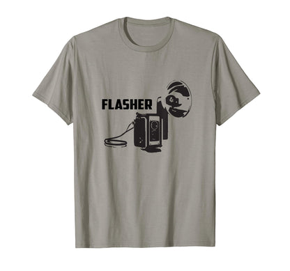 Photographer Flasher Film Anologue Camera T-Shirt - Streetwear Style Unisex - T-Shirt, Sweatshirt, Hoodie