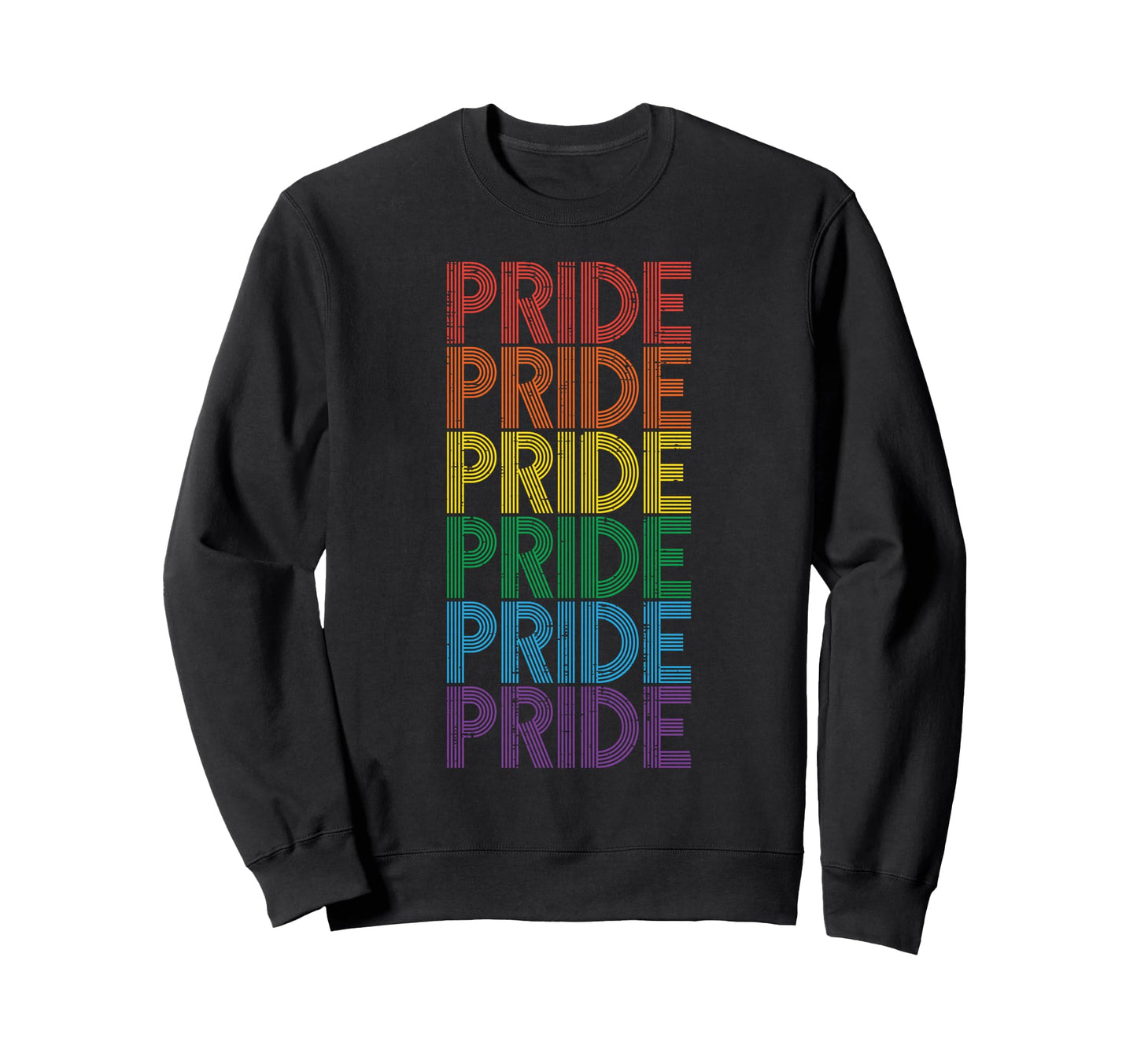 Rainbow Gay Pride Lgbt Flag Queer Sweatshirt - Custom Art Print for Adults - T-Shirt, Sweatshirt, Hoodie