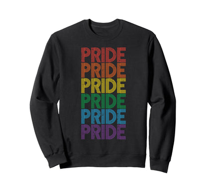 Rainbow Gay Pride Lgbt Flag Queer Sweatshirt - Custom Art Print for Adults - T-Shirt, Sweatshirt, Hoodie