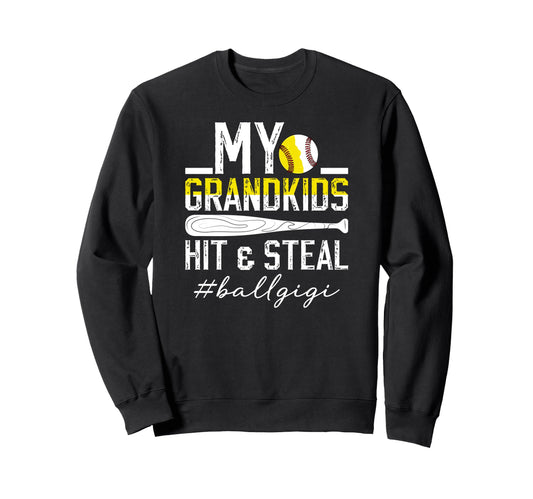 Ball Gigi Funny Baseball Softball Sweatshirt - Aesthetic Graphic Men Women - T-Shirt, Sweatshirt, Hoodie