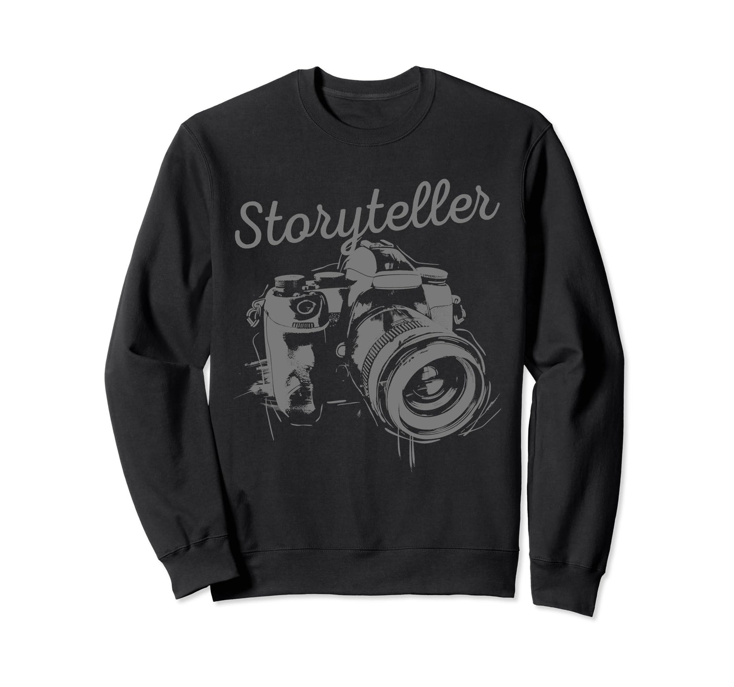 Photographer Storyteller Camera Sweatshirt - Unique Graphic for Adults - T-Shirt, Sweatshirt, Hoodie