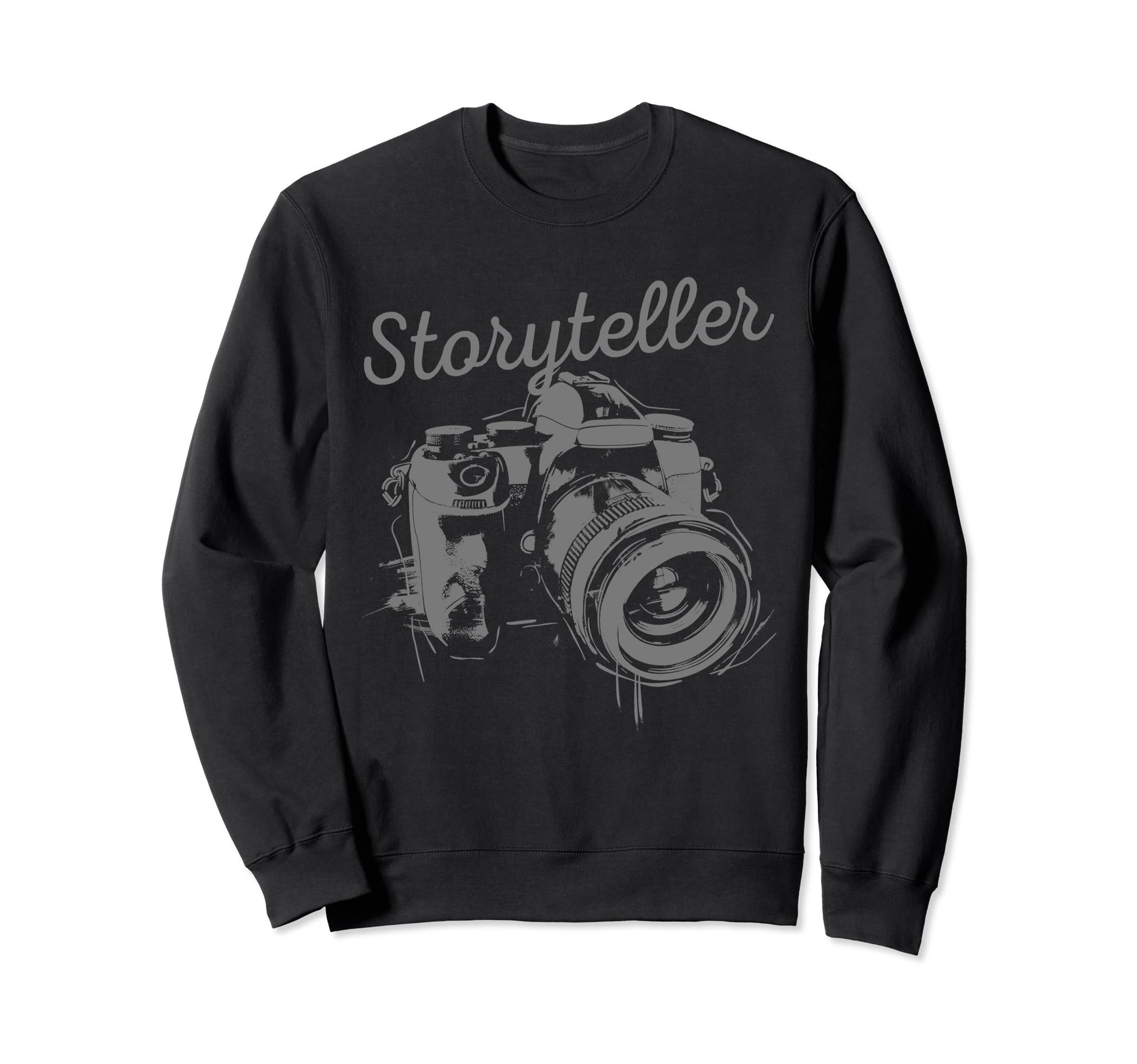 Photographer Storyteller Camera Sweatshirt - Unique Graphic for Adults - T-Shirt, Sweatshirt, Hoodie