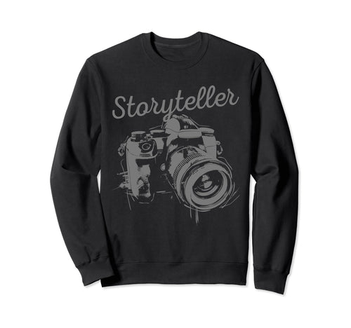 Photographer Storyteller Camera Sweatshirt - Unique Graphic for Adults - T-Shirt, Sweatshirt, Hoodie