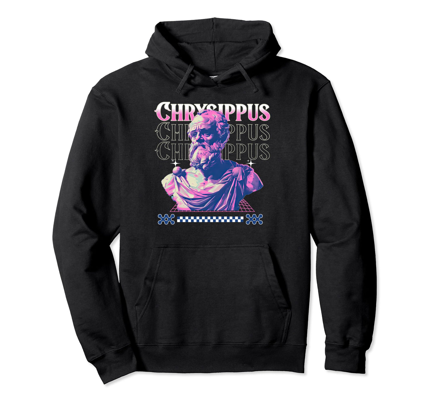 Chrysippus Stoic Philosopher Vaporwave Hoodie - Streetwear Style Men Women - T-Shirt, Sweatshirt, Hoodie