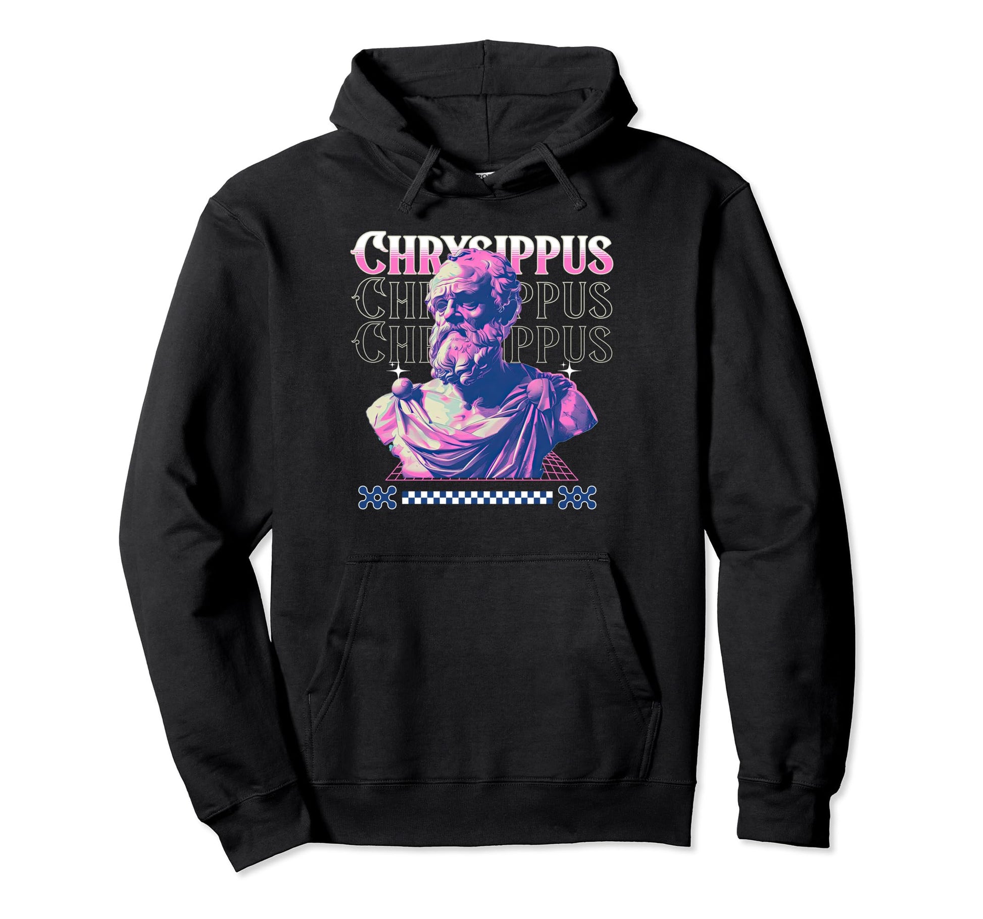 Chrysippus Stoic Philosopher Vaporwave Hoodie - Streetwear Style Men Women - T-Shirt, Sweatshirt, Hoodie