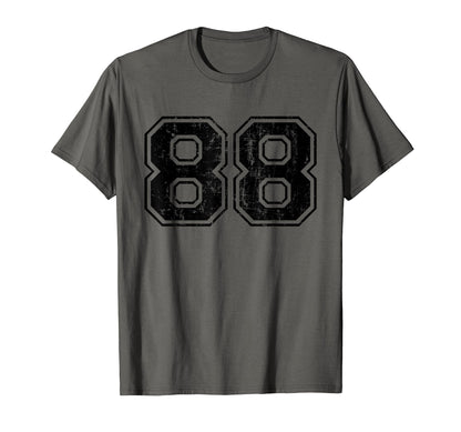 Number 88 Varsity Distressed Sport Team T-Shirt - Streetwear Style Unisex - T-Shirt, Sweatshirt, Hoodie