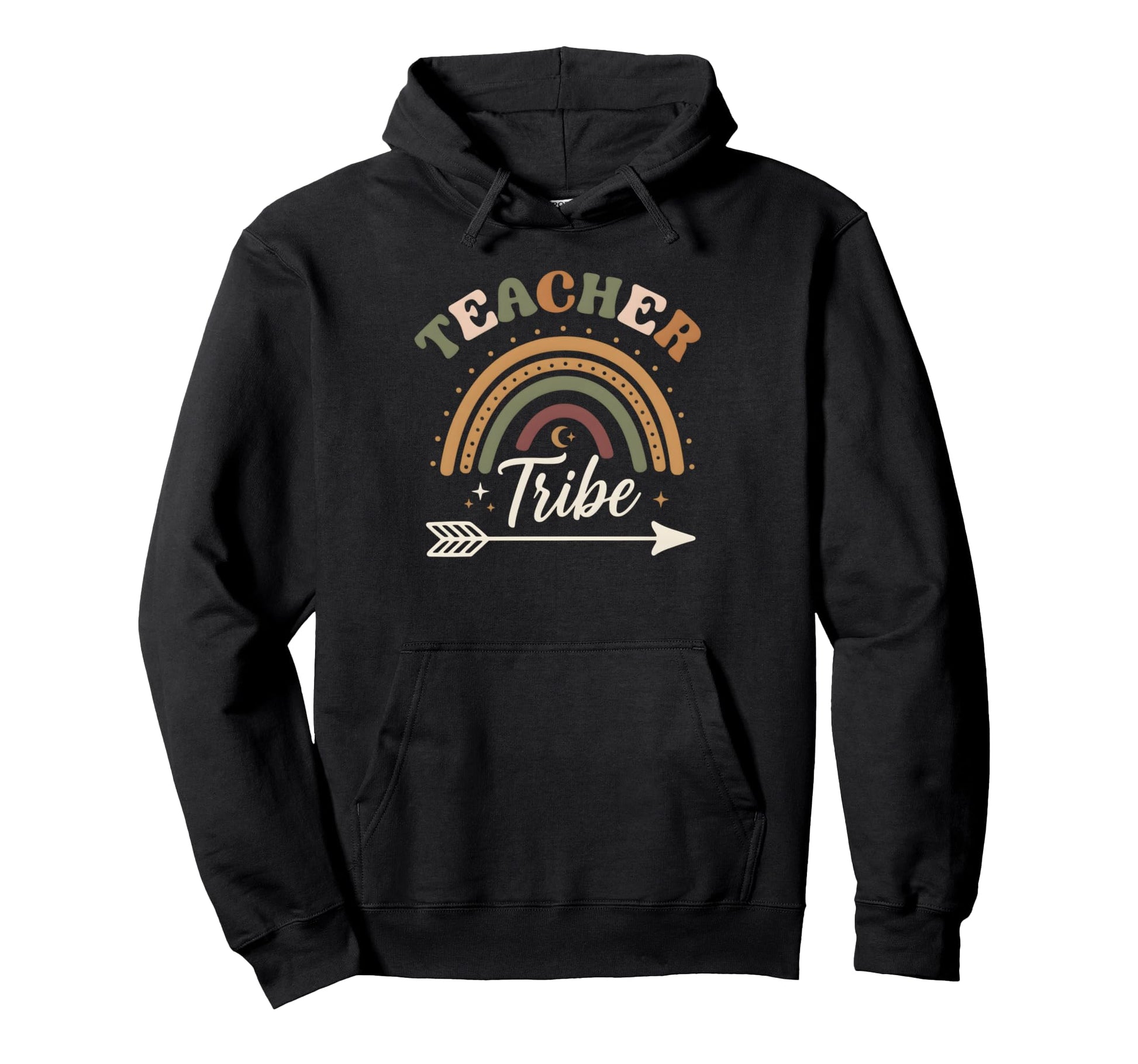 Teacher Tribe Boho Rainbow Back To Hoodie - Custom Art Print for Adults - T-Shirt, Sweatshirt, Hoodie