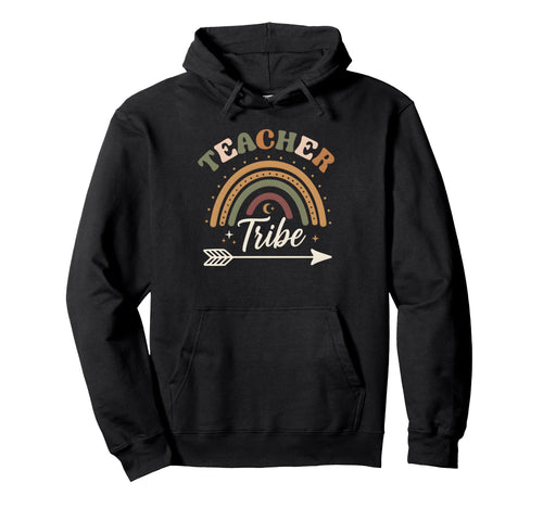 Teacher Tribe Boho Rainbow Back To Hoodie - Custom Art Print for Adults - T-Shirt, Sweatshirt, Hoodie