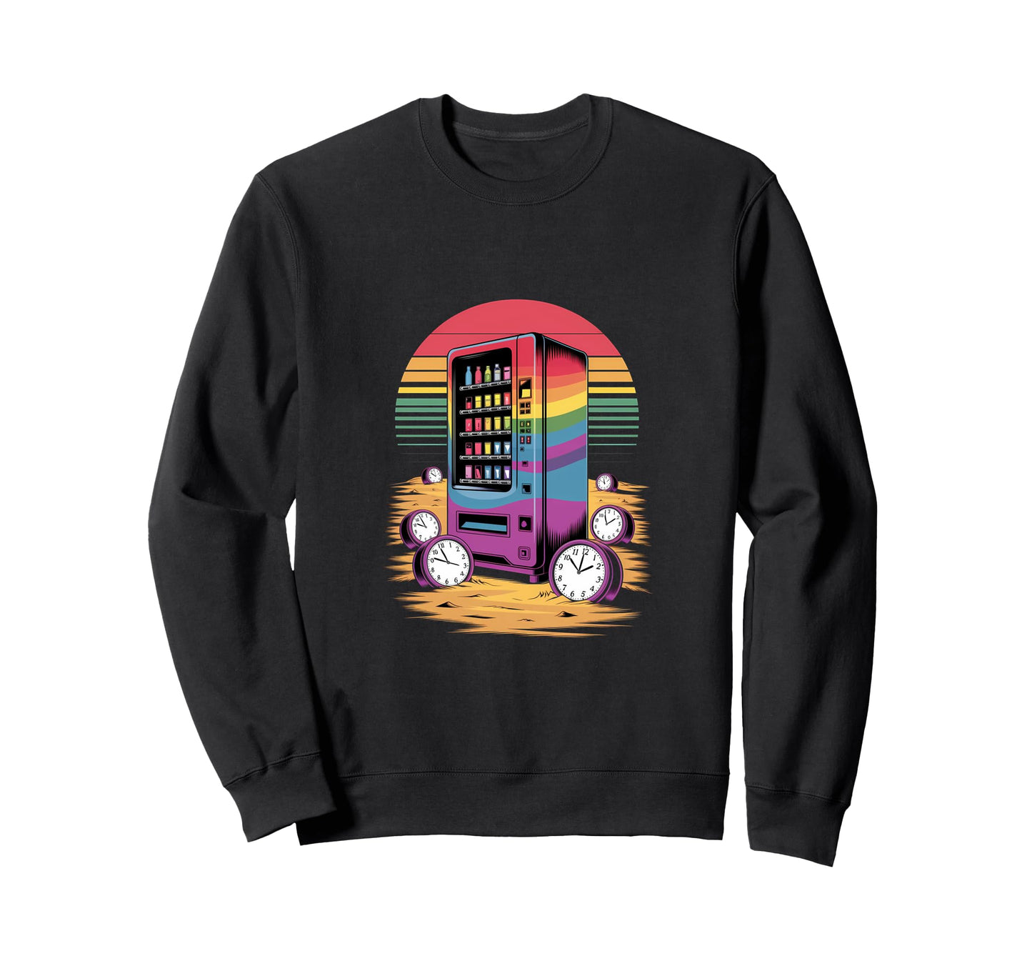 Time Snack Machine Surreal Sweatshirt - Aesthetic Graphic Men Women - T-Shirt, Sweatshirt, Hoodie