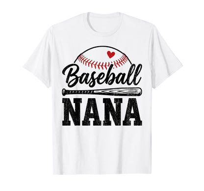 Baseball Nana Grandma Baseball Sport T-Shirt - Minimalist Print Men Women - T-Shirt, Sweatshirt, Hoodie