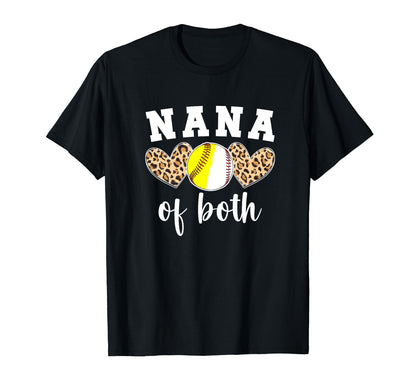 Nana Both Baseball Softball Nana Ballers T-Shirt - Graphic Print for Adults - T-Shirt, Sweatshirt, Hoodie