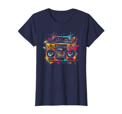 Ghetto Blaster Hip Hop 80S 90S Street T-Shirt - Novelty Apparel for Adults - T-Shirt, Sweatshirt, Hoodie
