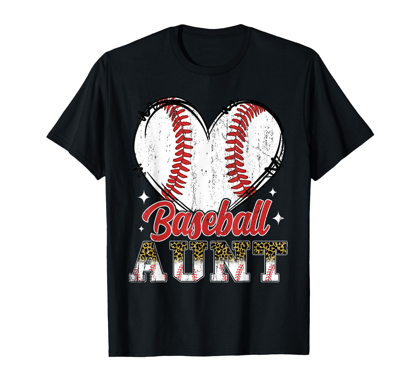 Baseball Aunt Heart Baseball Player Lover T-Shirt - Custom Art Print Unisex - T-Shirt, Sweatshirt, Hoodie
