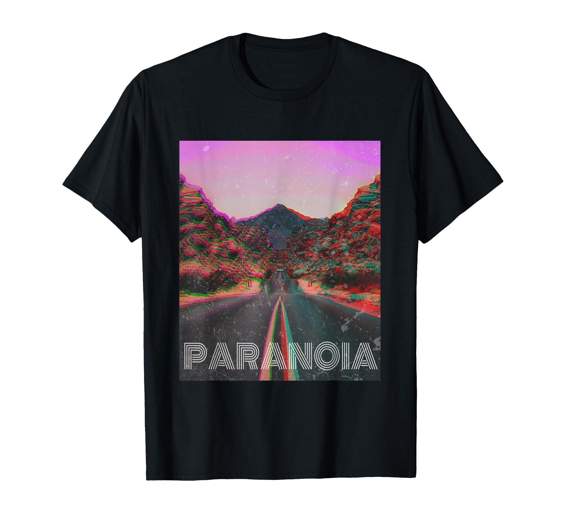 Paranoia Vaporwave Aesthetic Landscape T-Shirt - Novelty Apparel Men Women - T-Shirt, Sweatshirt, Hoodie