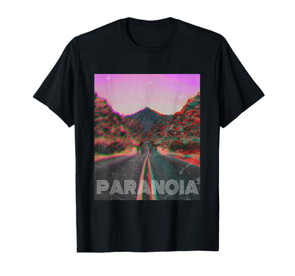Paranoia Vaporwave Aesthetic Landscape T-Shirt - Novelty Apparel Men Women - T-Shirt, Sweatshirt, Hoodie