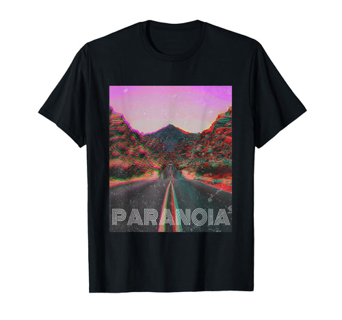 Paranoia Vaporwave Aesthetic Landscape T-Shirt - Novelty Apparel Men Women - T-Shirt, Sweatshirt, Hoodie