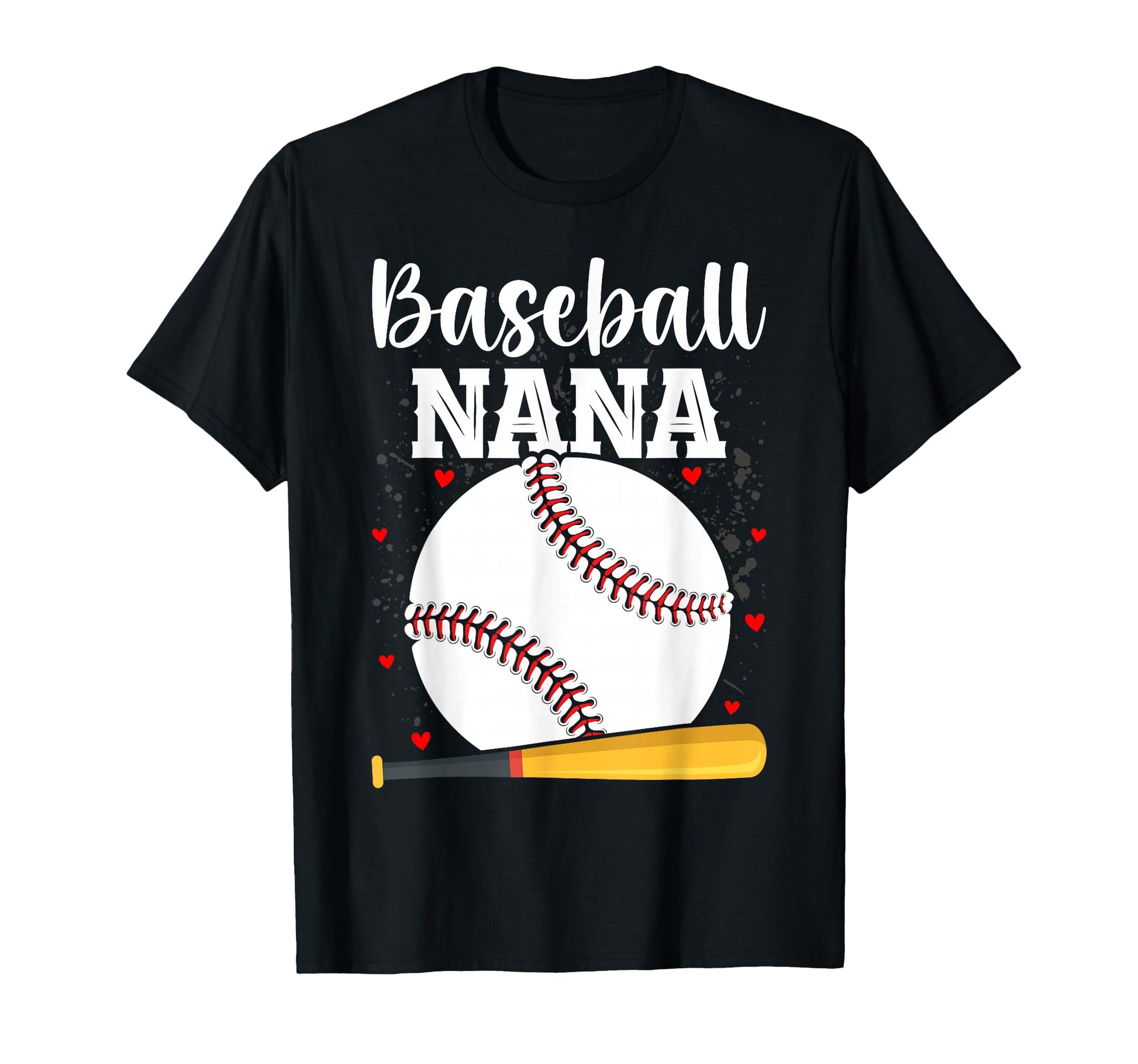 Personalized Baseball Heart Nana T-Shirt - Casual Everyday Wear Unisex - T-Shirt, Sweatshirt, Hoodie