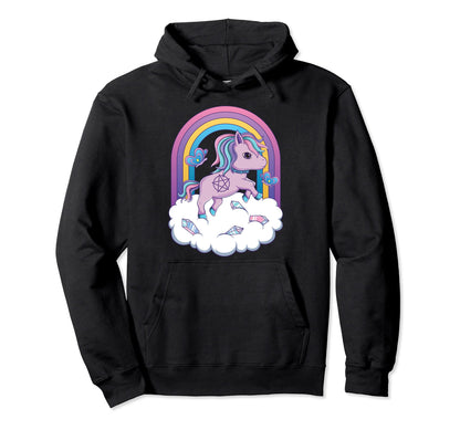 Pastel Goth Creepy Kawaii Unicorn Hoodie - Custom Art Print for Adults - T-Shirt, Sweatshirt, Hoodie