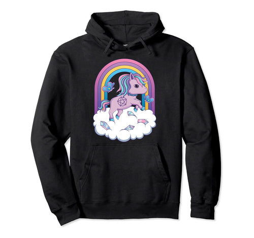 Pastel Goth Creepy Kawaii Unicorn Hoodie - Custom Art Print for Adults - T-Shirt, Sweatshirt, Hoodie