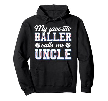 Proud Baseball Uncle Baseball Player Hoodie - Custom Art Print for Adults - T-Shirt, Sweatshirt, Hoodie