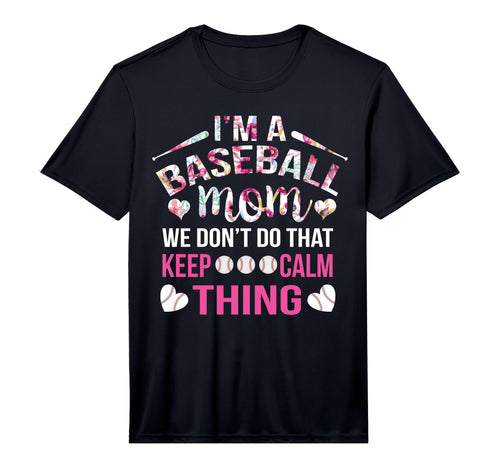 Funny Baseball Floral Mothers Day Mom T-Shirt - Minimalist Print Unisex - T-Shirt, Sweatshirt, Hoodie