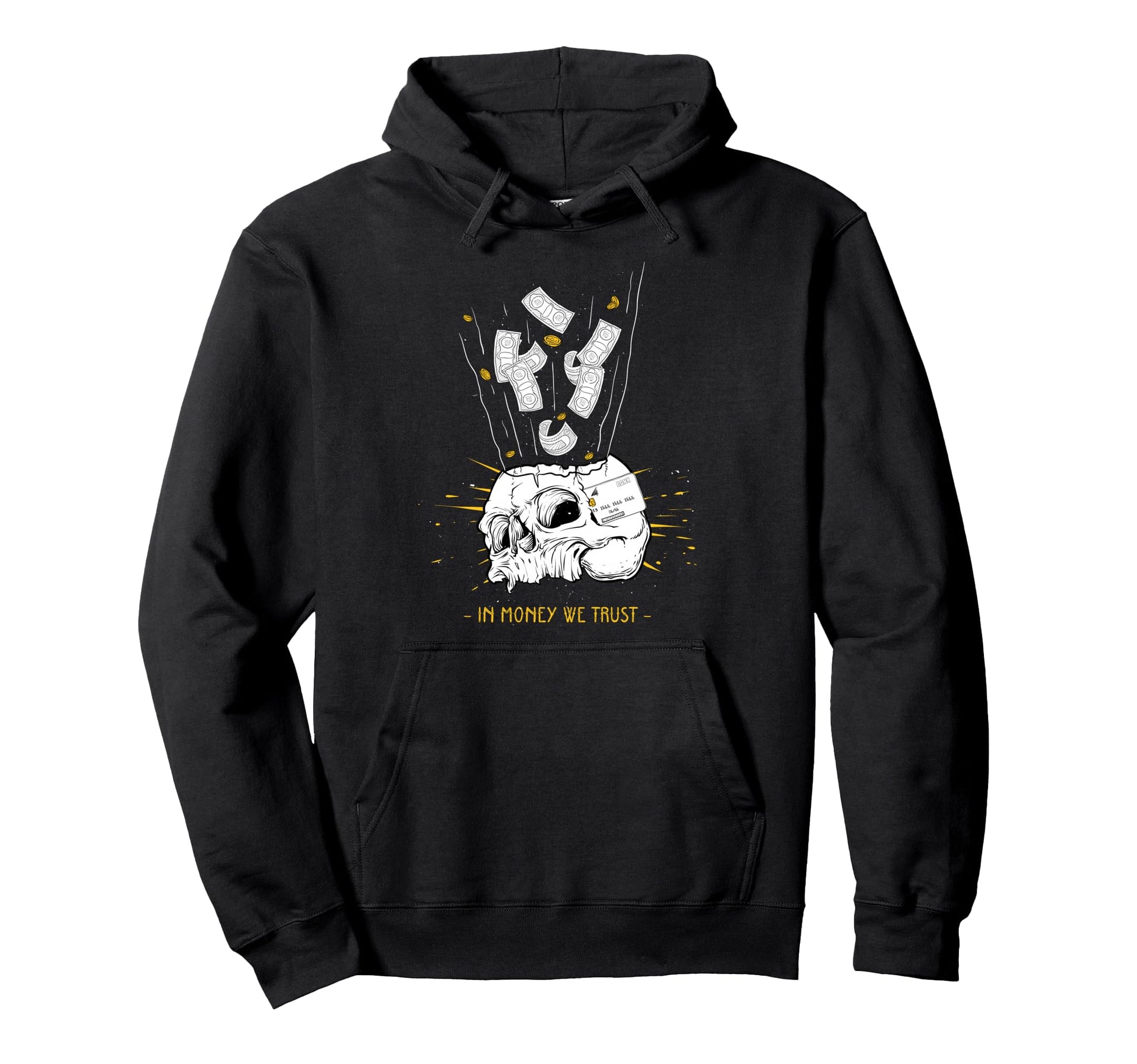 Money We Trust Aesthetic Edgy Streetwear Hoodie - Custom Art Print Unisex - T-Shirt, Sweatshirt, Hoodie