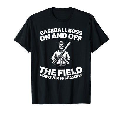 55Th Birthday Baseballer Sport Team T-Shirt - Trendy Graphic Unisex - T-Shirt, Sweatshirt, Hoodie