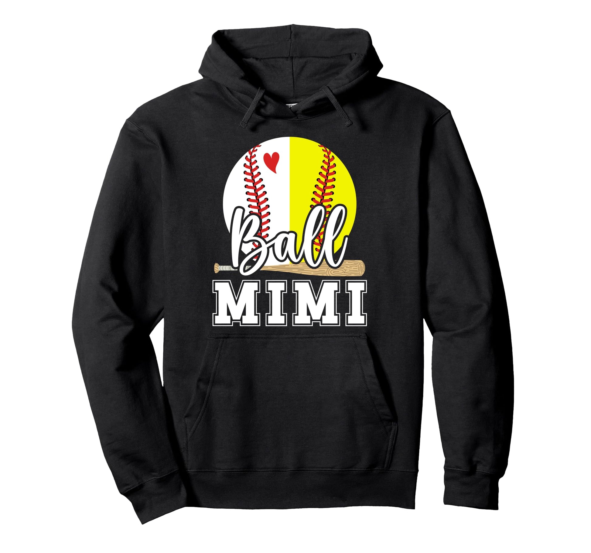 Ball Mimi Grandma Proud Baseball Softball Hoodie - Novelty Apparel Unisex - T-Shirt, Sweatshirt, Hoodie