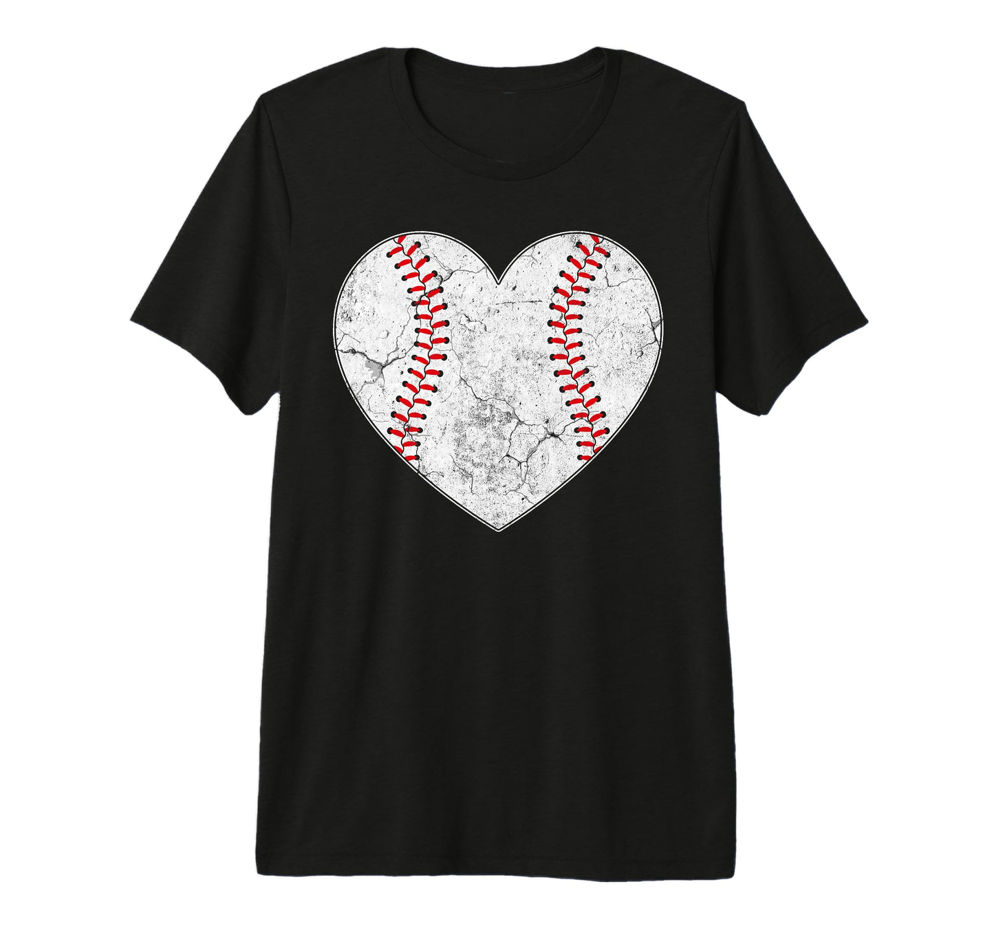 Distressed Baseball Heart Mom Mama T-Shirt - Trendy Graphic Men Women - T-Shirt, Sweatshirt, Hoodie