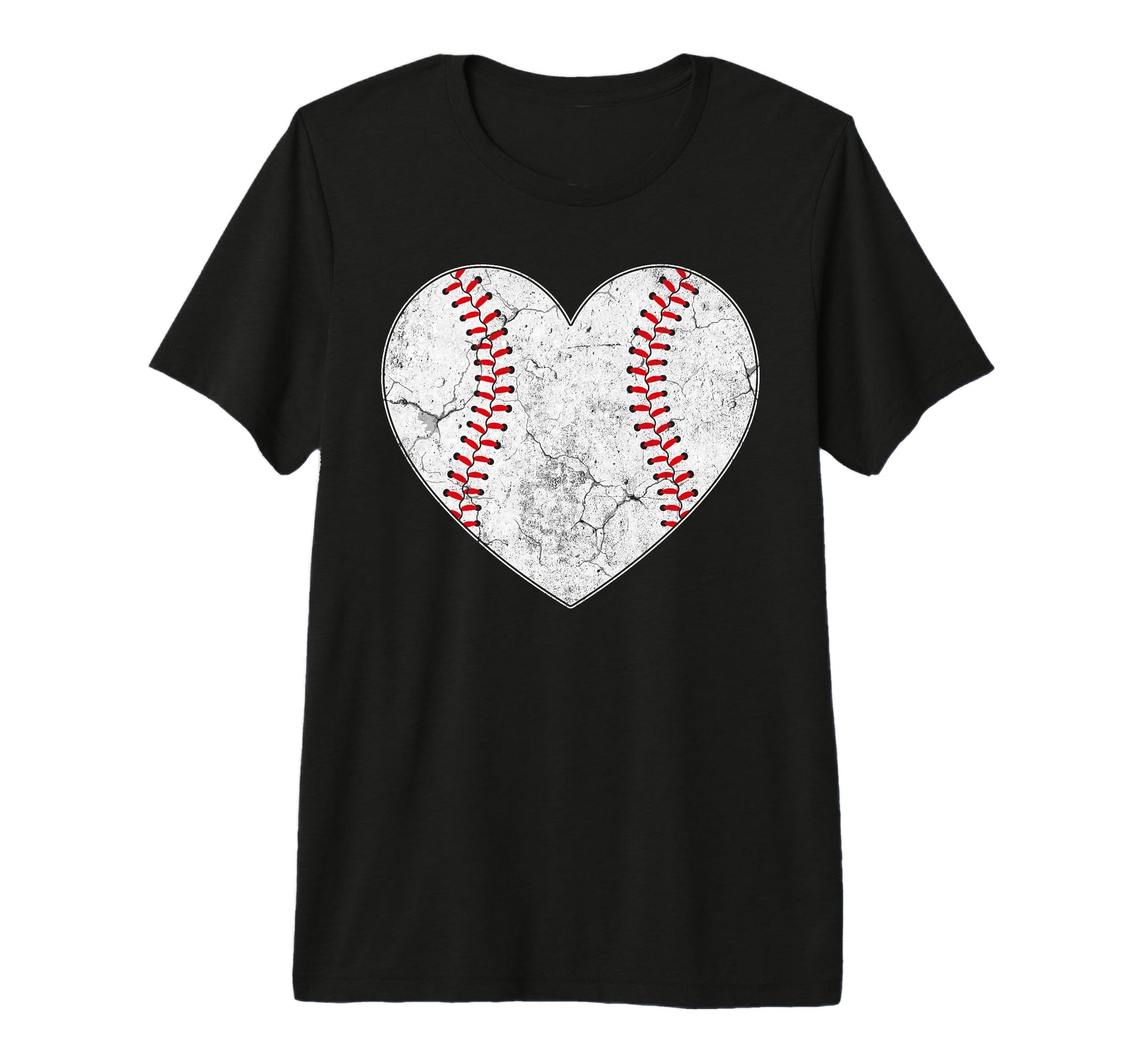 Distressed Baseball Heart Mom Mama T-Shirt - Trendy Graphic Men Women - T-Shirt, Sweatshirt, Hoodie