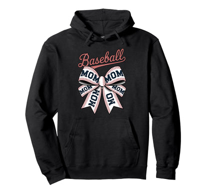 Baseball Mom Coquette Bow Hoodie - Streetwear Style Men Women - T-Shirt, Sweatshirt, Hoodie