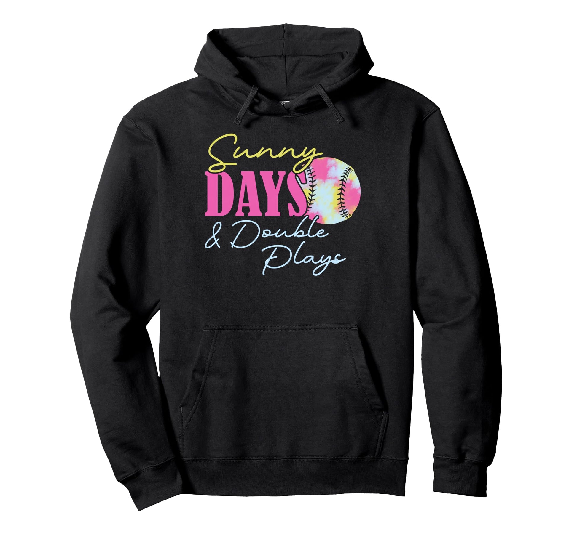 Softball Season Game Day Vibes Sunny Days Hoodie - Unique Graphic Unisex - T-Shirt, Sweatshirt, Hoodie
