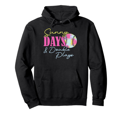 Softball Season Game Day Vibes Sunny Days Hoodie - Unique Graphic Unisex - T-Shirt, Sweatshirt, Hoodie