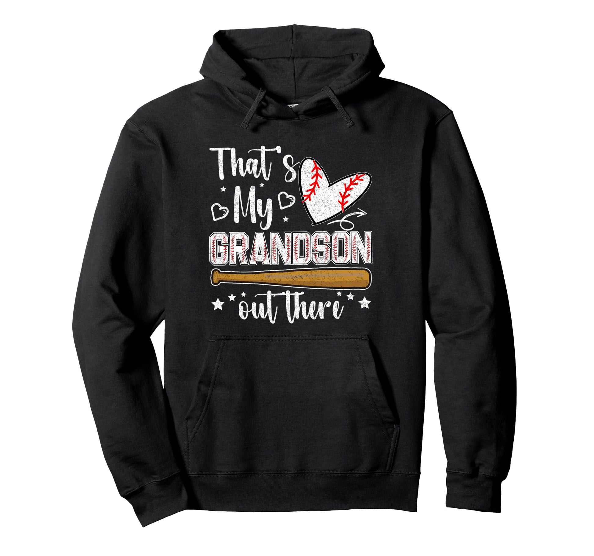 Thats My Grandson Out There Baseball Hoodie - Minimalist Print for Adults - T-Shirt, Sweatshirt, Hoodie