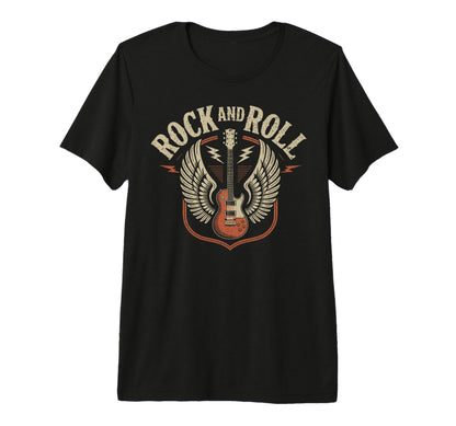 Rock N Roll Electric Guitar Rock T-Shirt - Casual Everyday Wear for Adults - T-Shirt, Sweatshirt, Hoodie