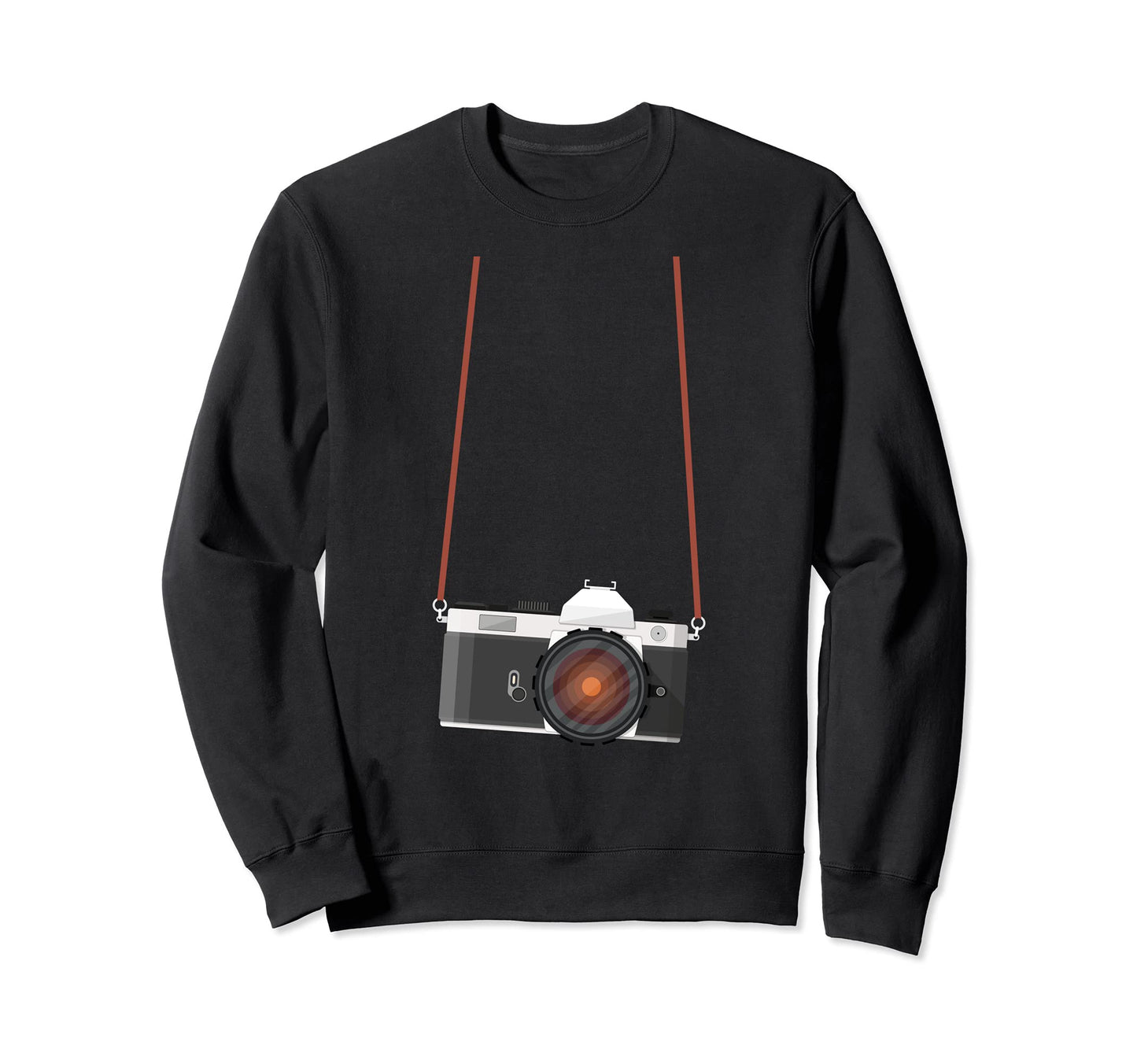 Fake Tourist Camera Holiday Vacation Sweatshirt - Trendy Graphic Unisex - T-Shirt, Sweatshirt, Hoodie