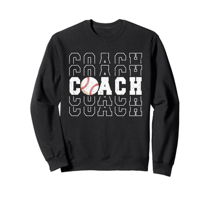 Baseball Coach Team Manager Sport Sweatshirt - Minimalist Print for Adults - T-Shirt, Sweatshirt, Hoodie