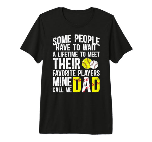 Mens Favorite Players Call Me Dad Softball T-Shirt - Graphic Print Unisex - T-Shirt, Sweatshirt, Hoodie
