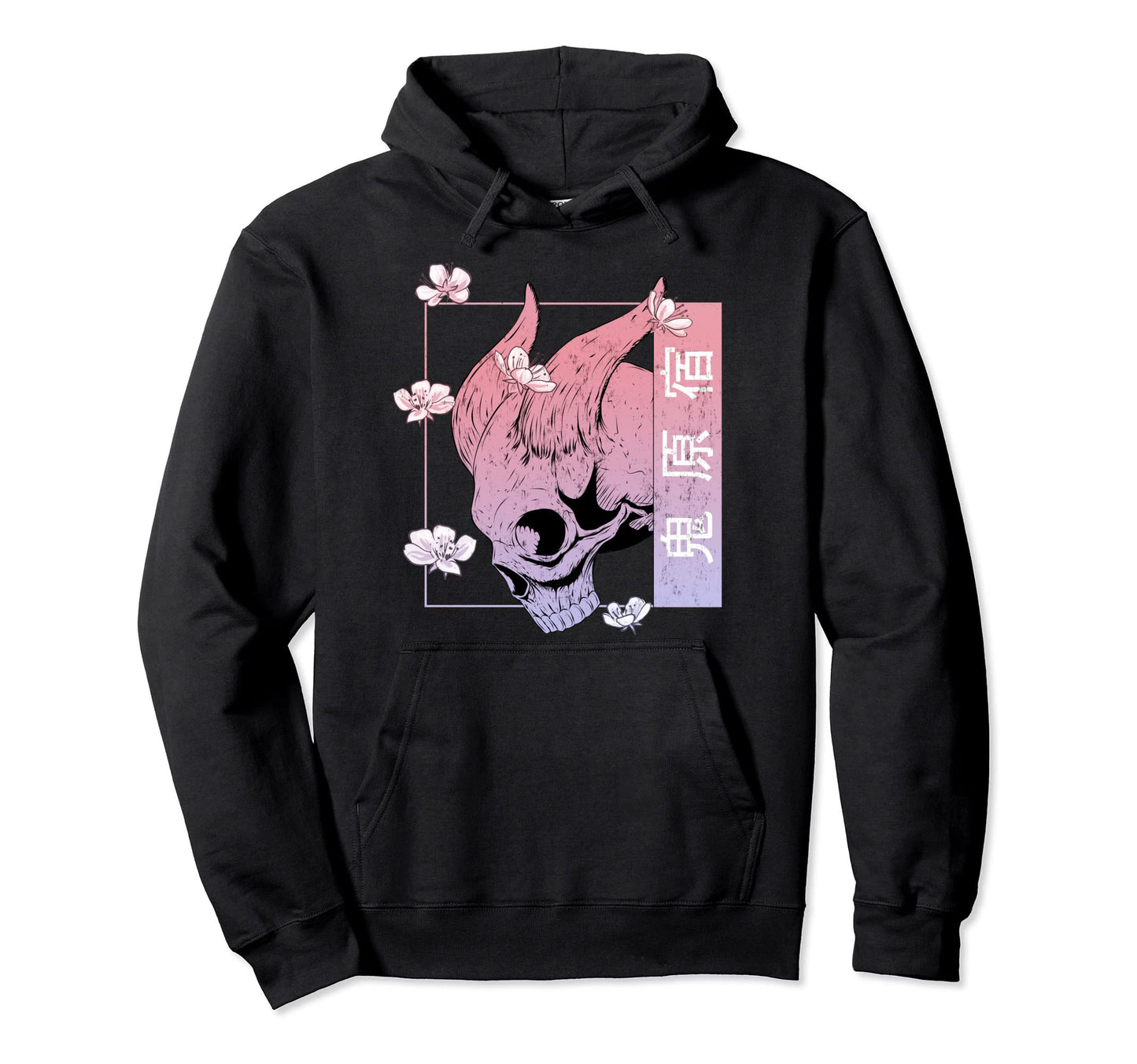 Japan Demon Oni Skull Otaku 90S Hoodie - Fun Novelty Design for Adults - T-Shirt, Sweatshirt, Hoodie