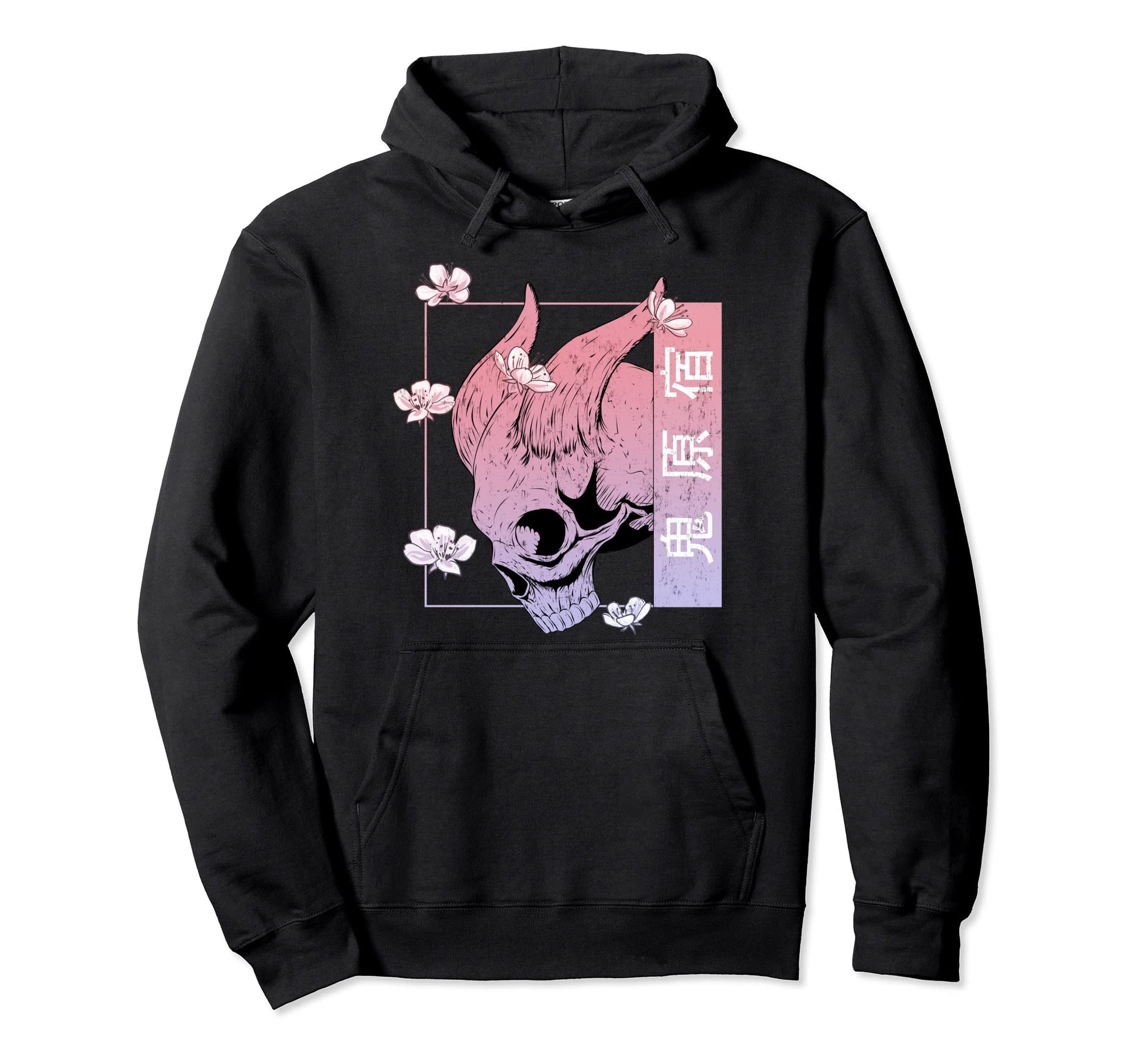 Japan Demon Oni Skull Otaku 90S Hoodie - Fun Novelty Design for Adults - T-Shirt, Sweatshirt, Hoodie