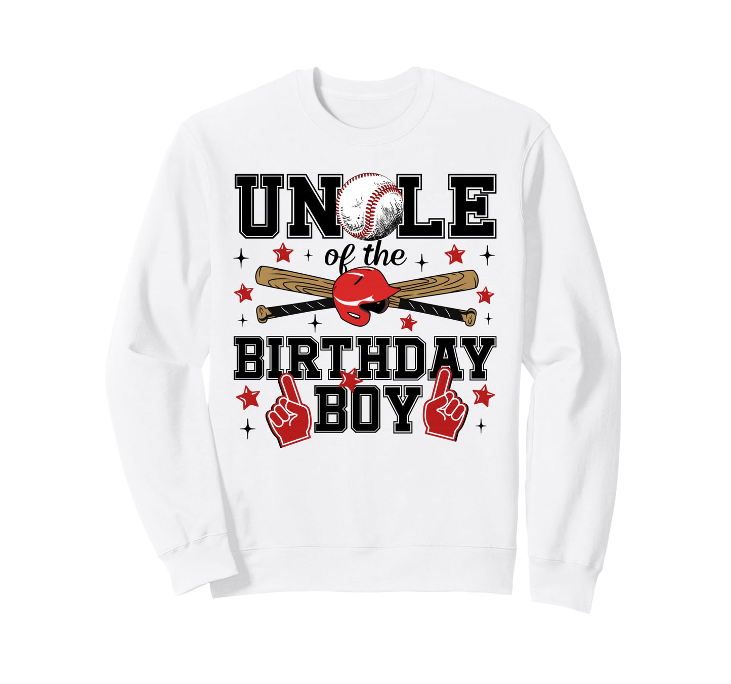 Uncle Birthday Baseball Sport Family Sweatshirt - Custom Art Print Unisex - T-Shirt, Sweatshirt, Hoodie