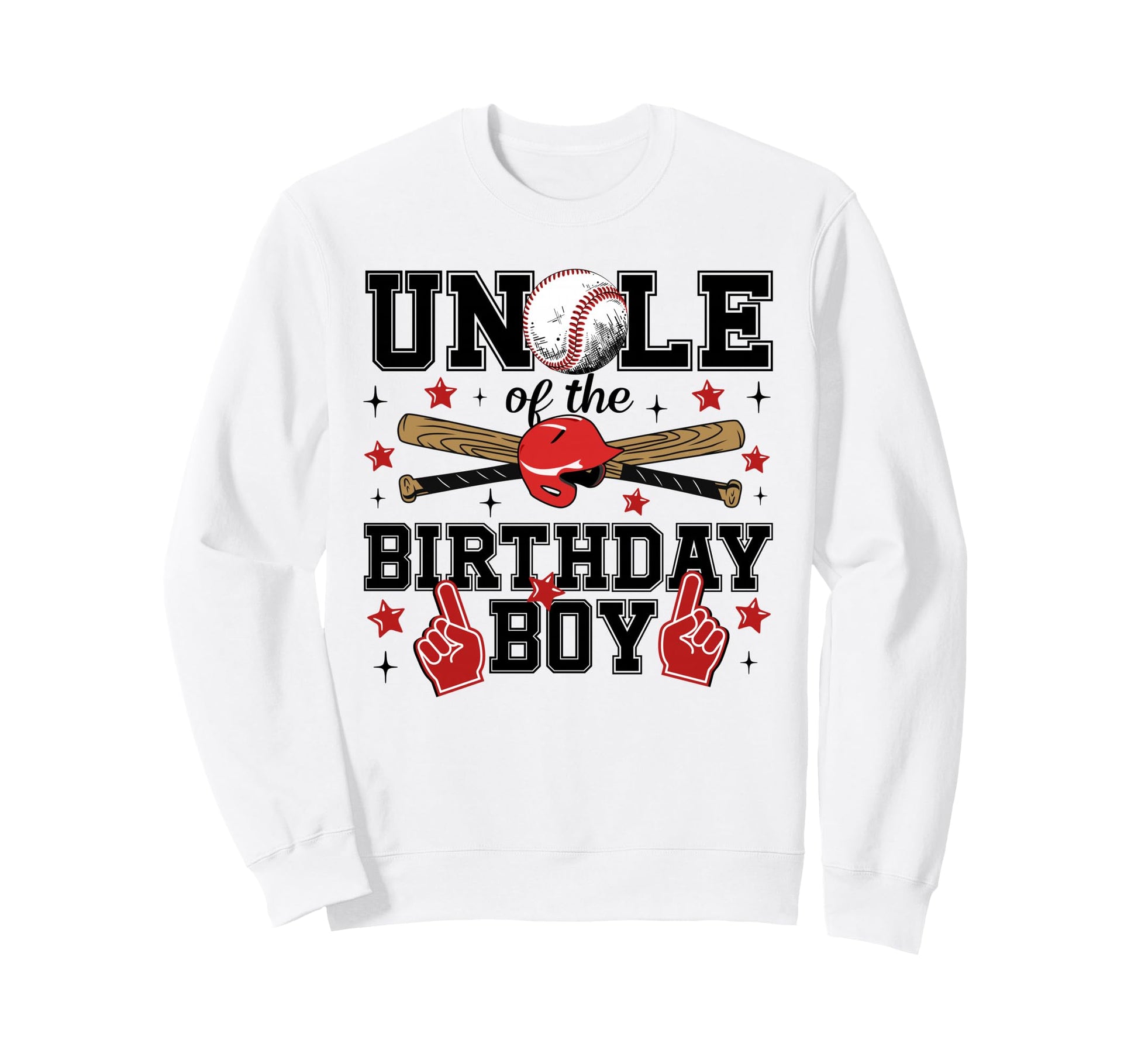Uncle Birthday Baseball Sport Family Sweatshirt - Custom Art Print Unisex - T-Shirt, Sweatshirt, Hoodie