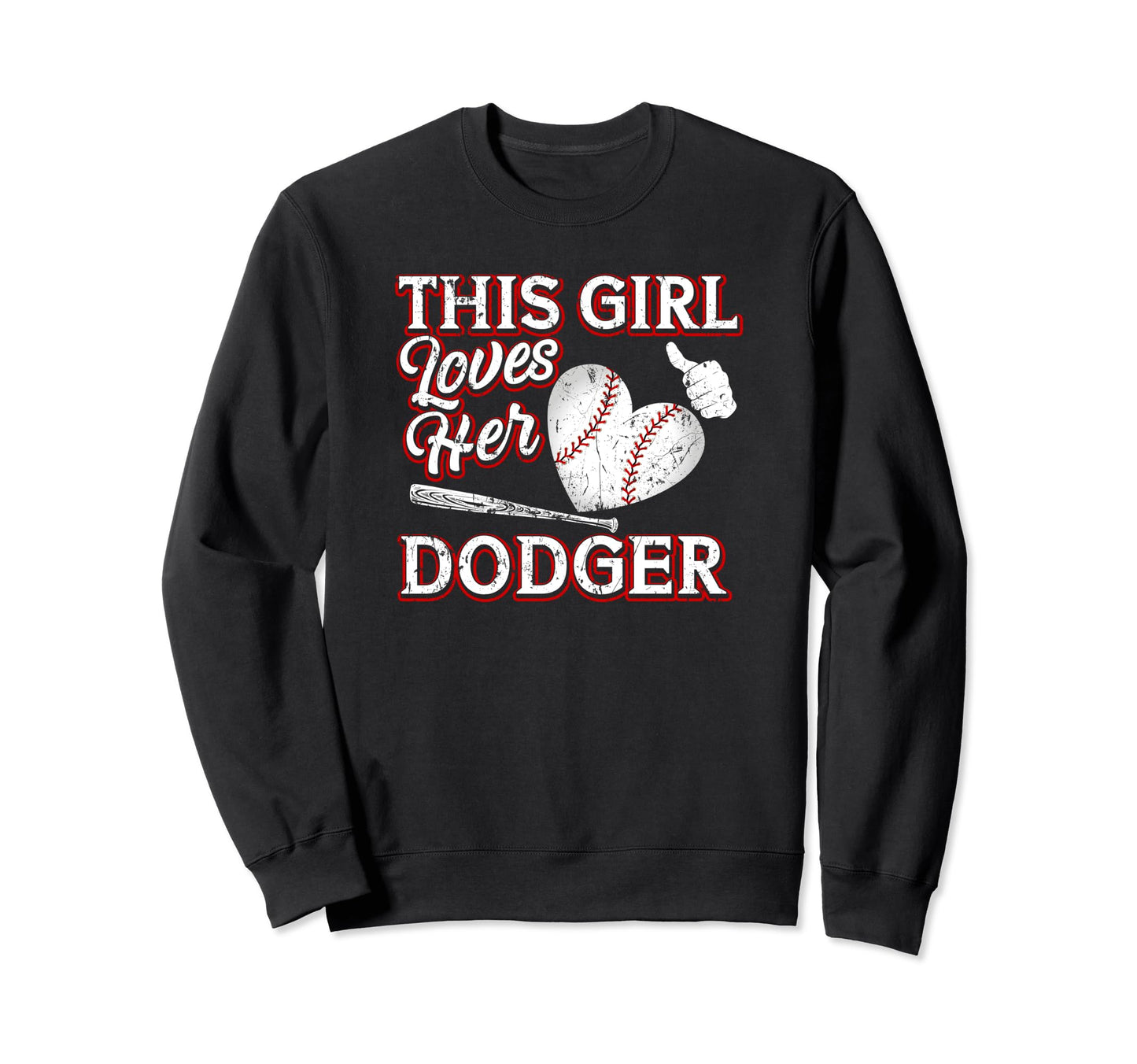 This Loves His Dodger Gloves Pitcher Sweatshirt - Trendy Graphic Men Women - T-Shirt, Sweatshirt, Hoodie