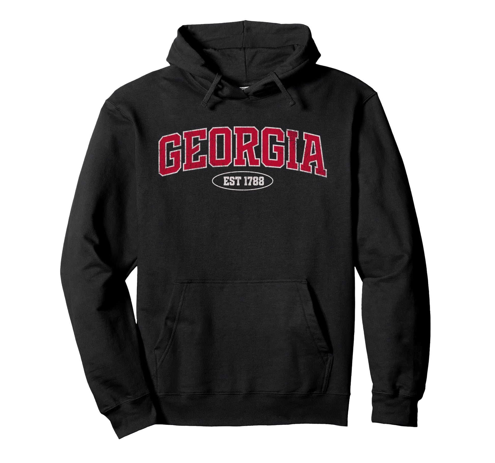 Georgia Est 1788 Collegiate Hoodie - Casual Everyday Wear Unisex - T-Shirt, Sweatshirt, Hoodie