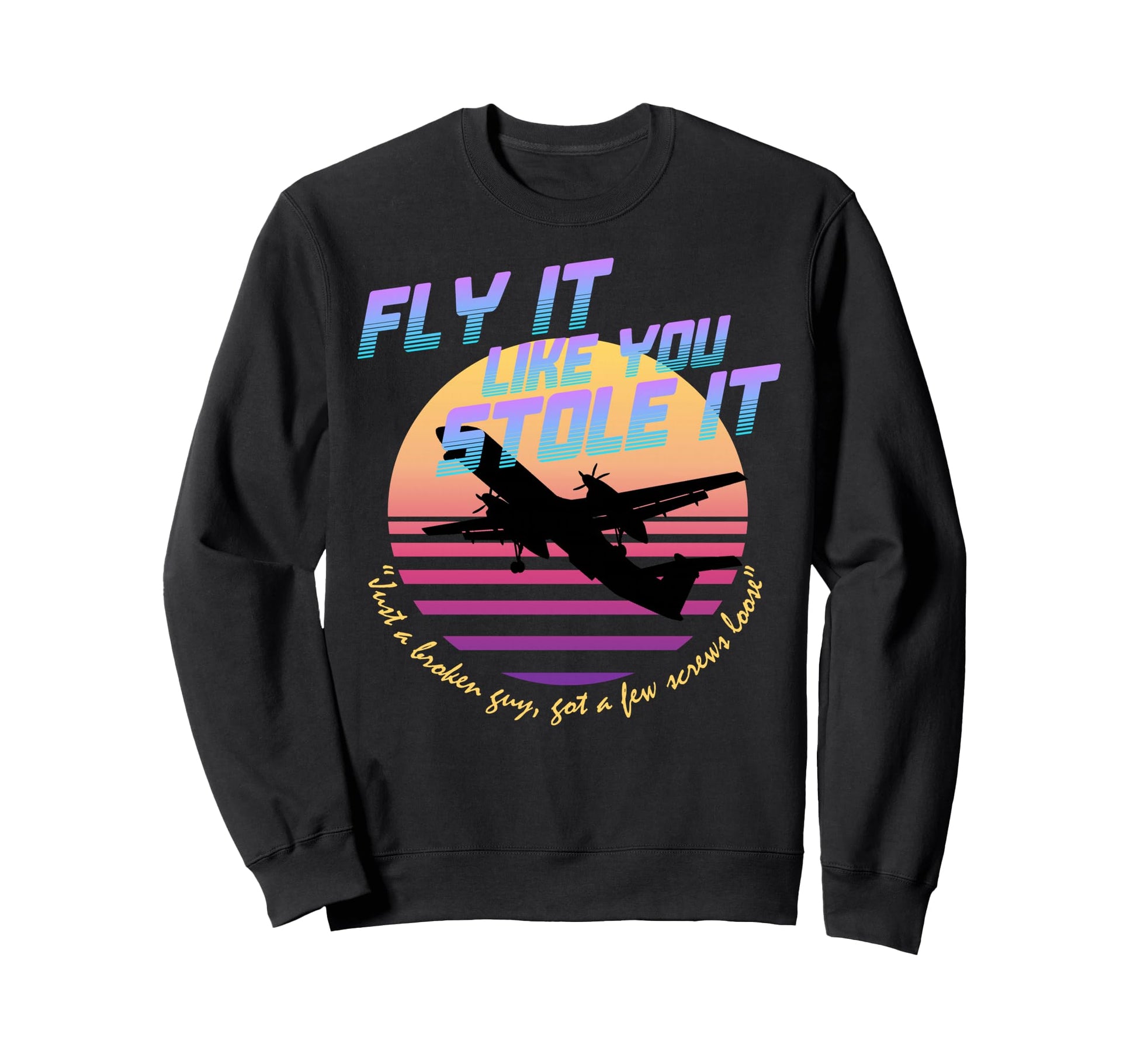 Fly It Like You Stole It Sky Sweatshirt - Aesthetic Graphic for Adults - T-Shirt, Sweatshirt, Hoodie