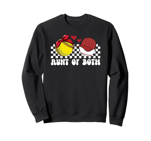 Aunt Both Proud Softball Baseball Sweatshirt - Custom Art Print for Adults - T-Shirt, Sweatshirt, Hoodie