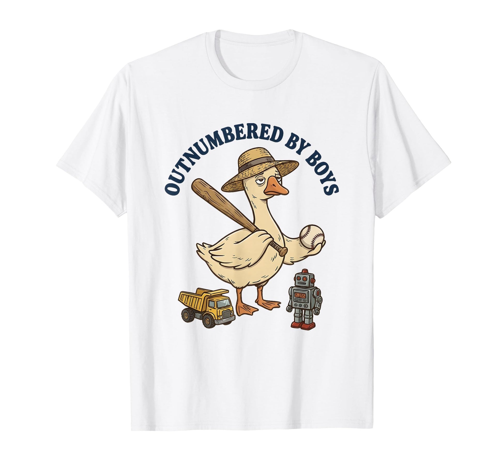 Outnumbered Goose Funny Mom Life T-Shirt - Minimalist Print Men Women - T-Shirt, Sweatshirt, Hoodie
