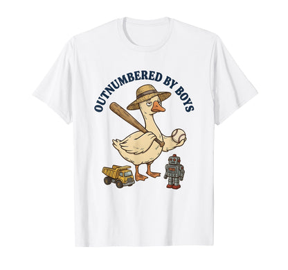 Outnumbered Goose Funny Mom Life T-Shirt - Minimalist Print Men Women - T-Shirt, Sweatshirt, Hoodie